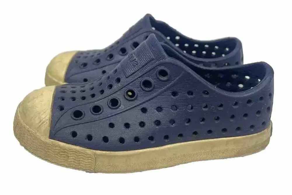 Native Shoes Jefferson Kids C6 Blue Slip On Sneakers EVA Water Sandals Toddler